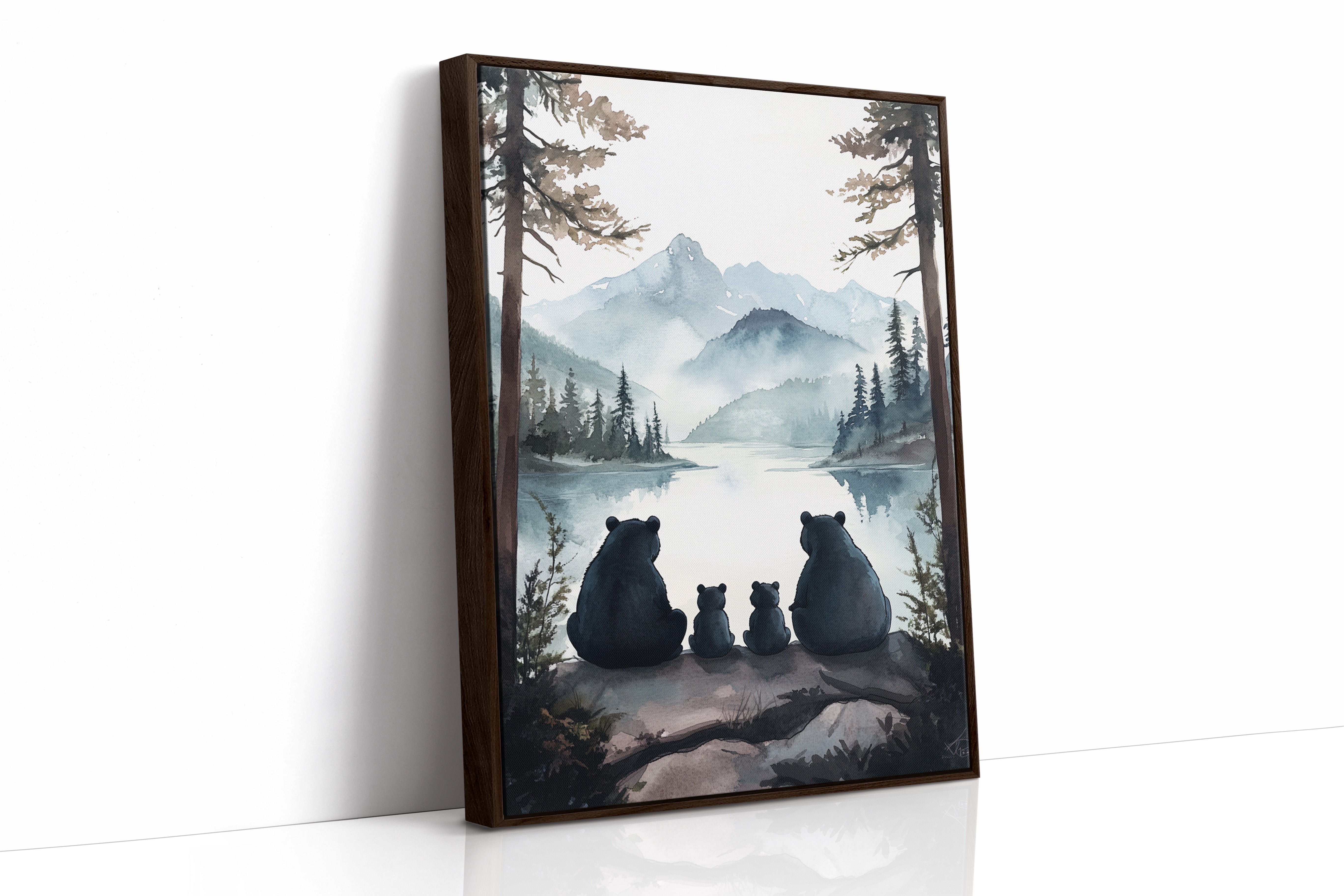 AL0276 - Premium Art Print - Brown Framed Canvas image 1