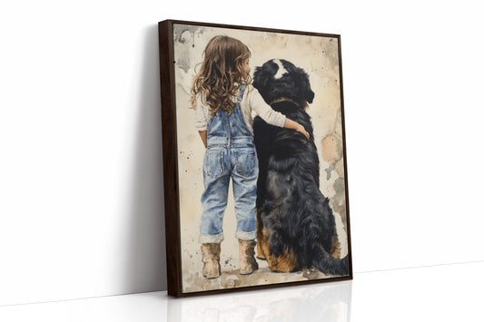AL0288 - Premium Art Print - Brown Framed Canvas image 1
