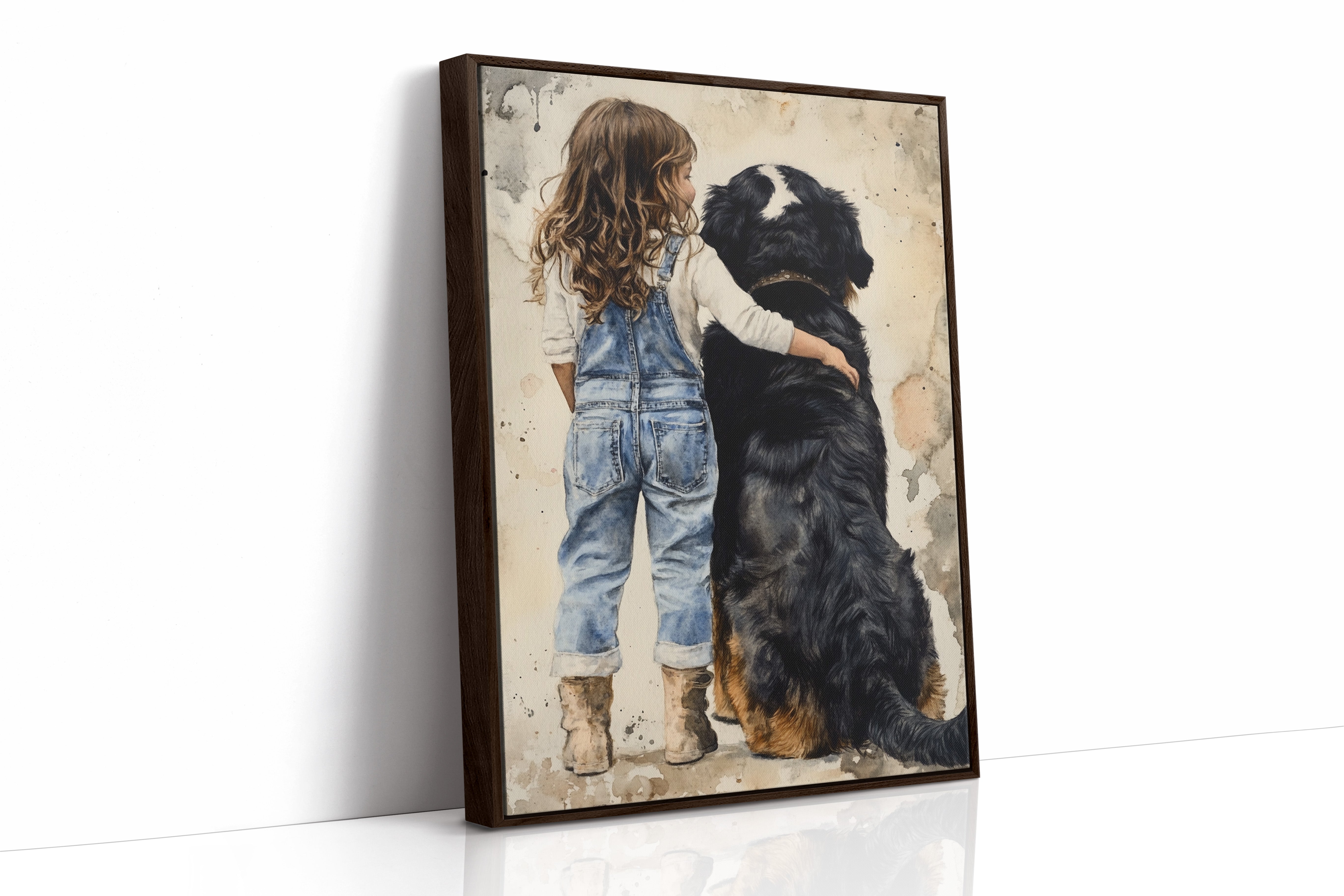 AL0288 - Premium Art Print - Brown Framed Canvas image 1