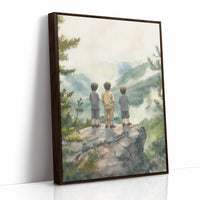 AL0289 - Premium Art Print - Brown Framed Canvas image 1