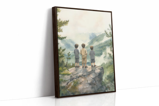 AL0289 - Premium Art Print - Brown Framed Canvas image 1