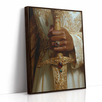 AL0302 - Premium Art Print - Brown Framed Canvas image 1