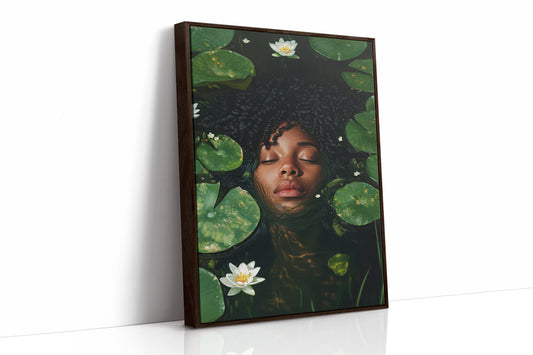 AL0303 - Premium Art Print - Brown Framed Canvas image 1