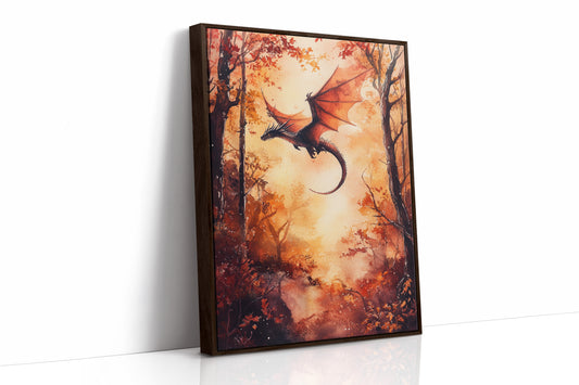 AL0305 - Premium Art Print - Brown Framed Canvas image 1
