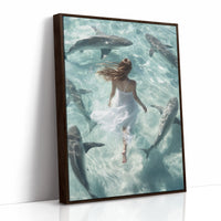 AL0307 - Premium Art Print - Brown Framed Canvas image 1
