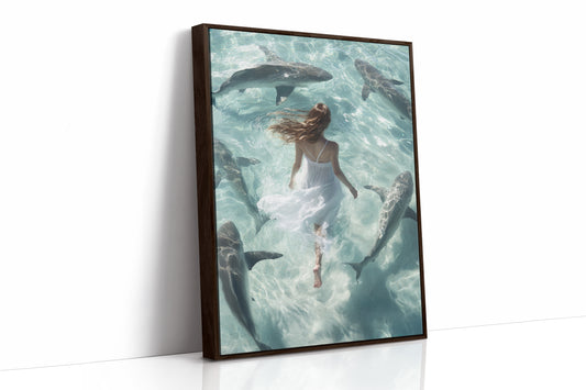 AL0307 - Premium Art Print - Brown Framed Canvas image 1