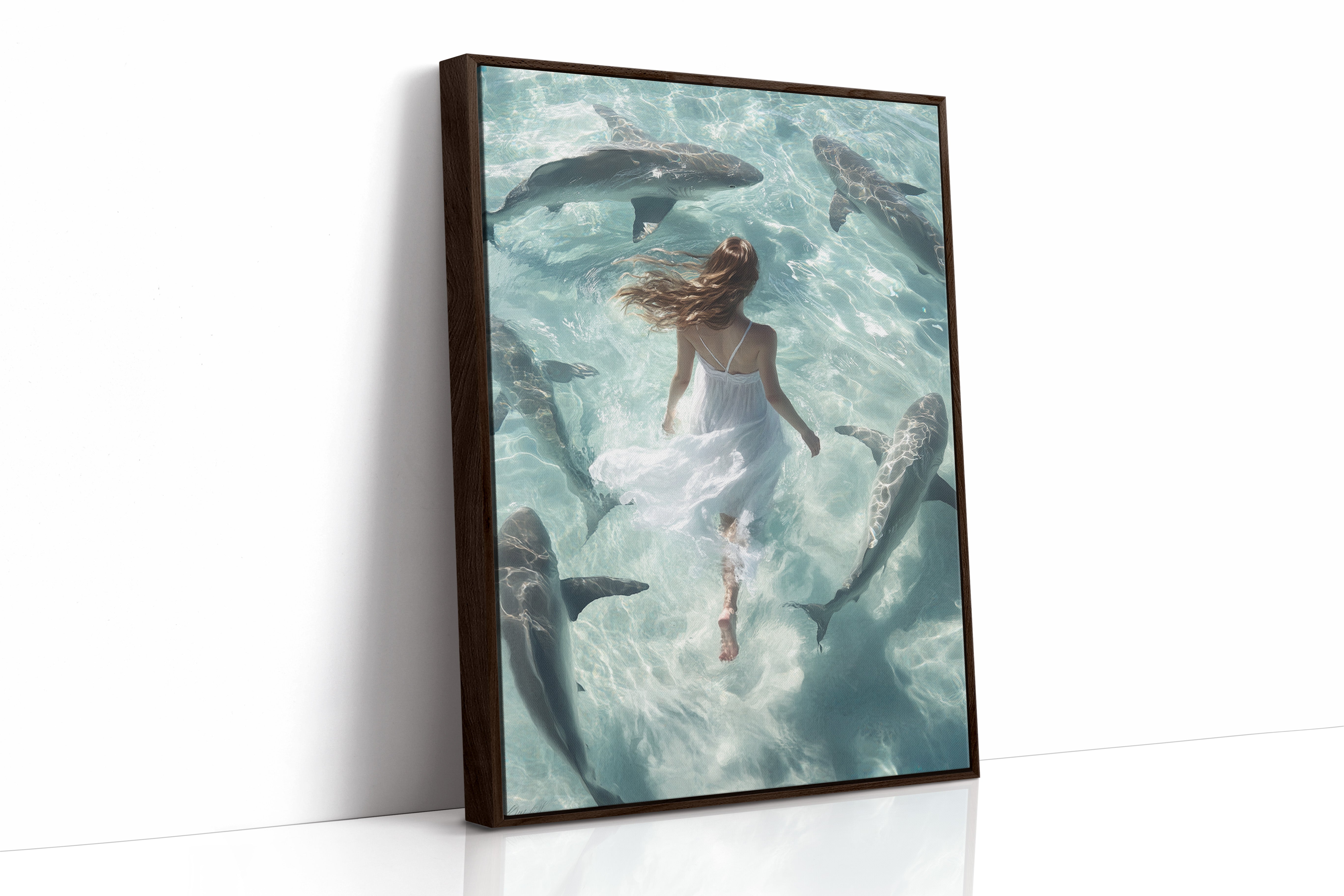 AL0307 - Premium Art Print - Brown Framed Canvas image 1