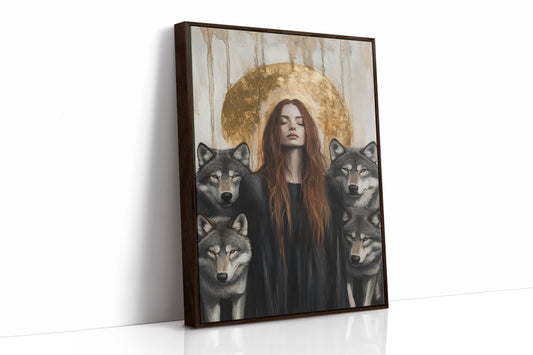 AL0312 - Premium Art Print - Brown Framed Canvas image 1