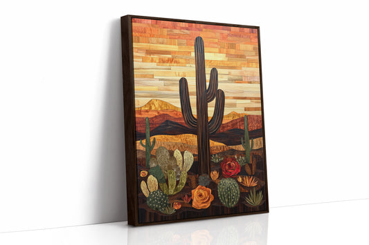 AL0446 - Premium Art Print - Brown Framed Canvas image 1