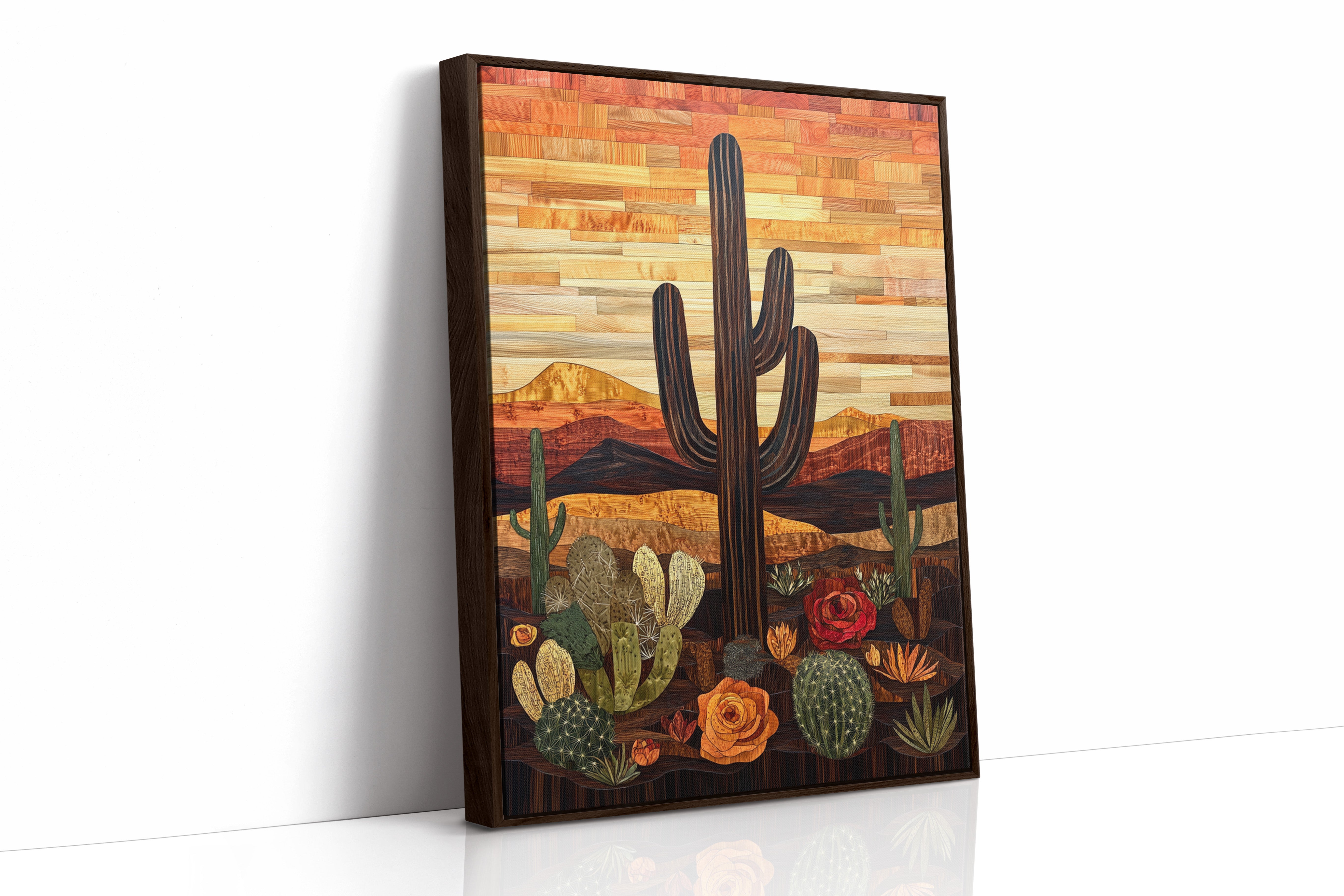 AL0446 - Premium Art Print - Brown Framed Canvas image 1
