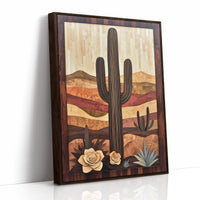 AL0447 - Premium Art Print - Brown Framed Canvas image 1