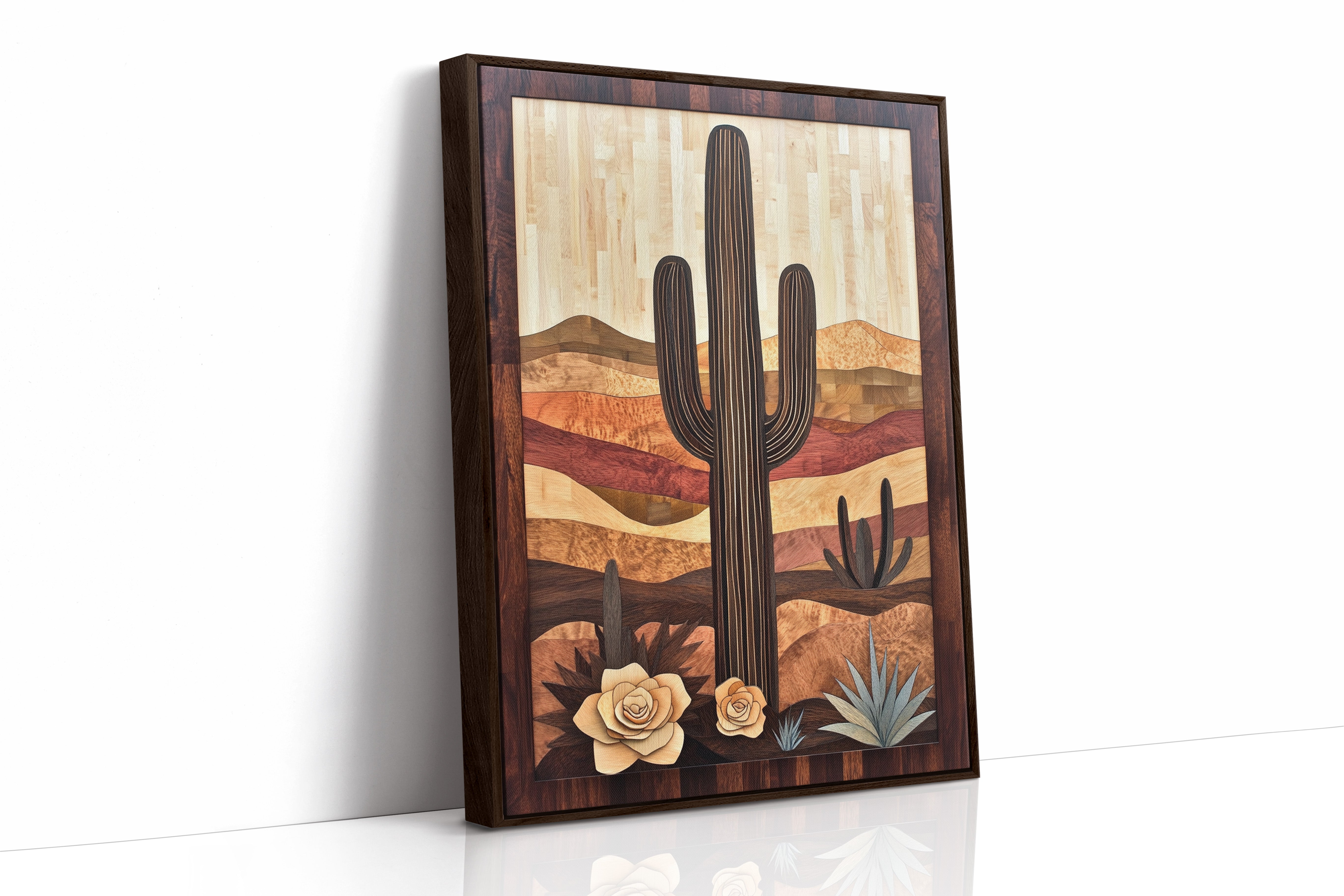 AL0447 - Premium Art Print - Brown Framed Canvas image 1