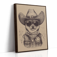 AL0737 - Premium Art Print - Brown Framed Canvas image 1