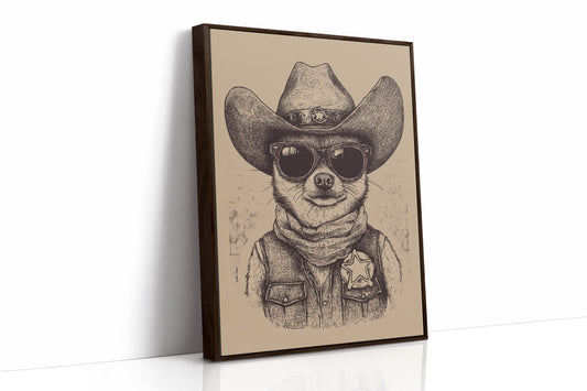 AL0737 - Premium Art Print - Brown Framed Canvas image 1