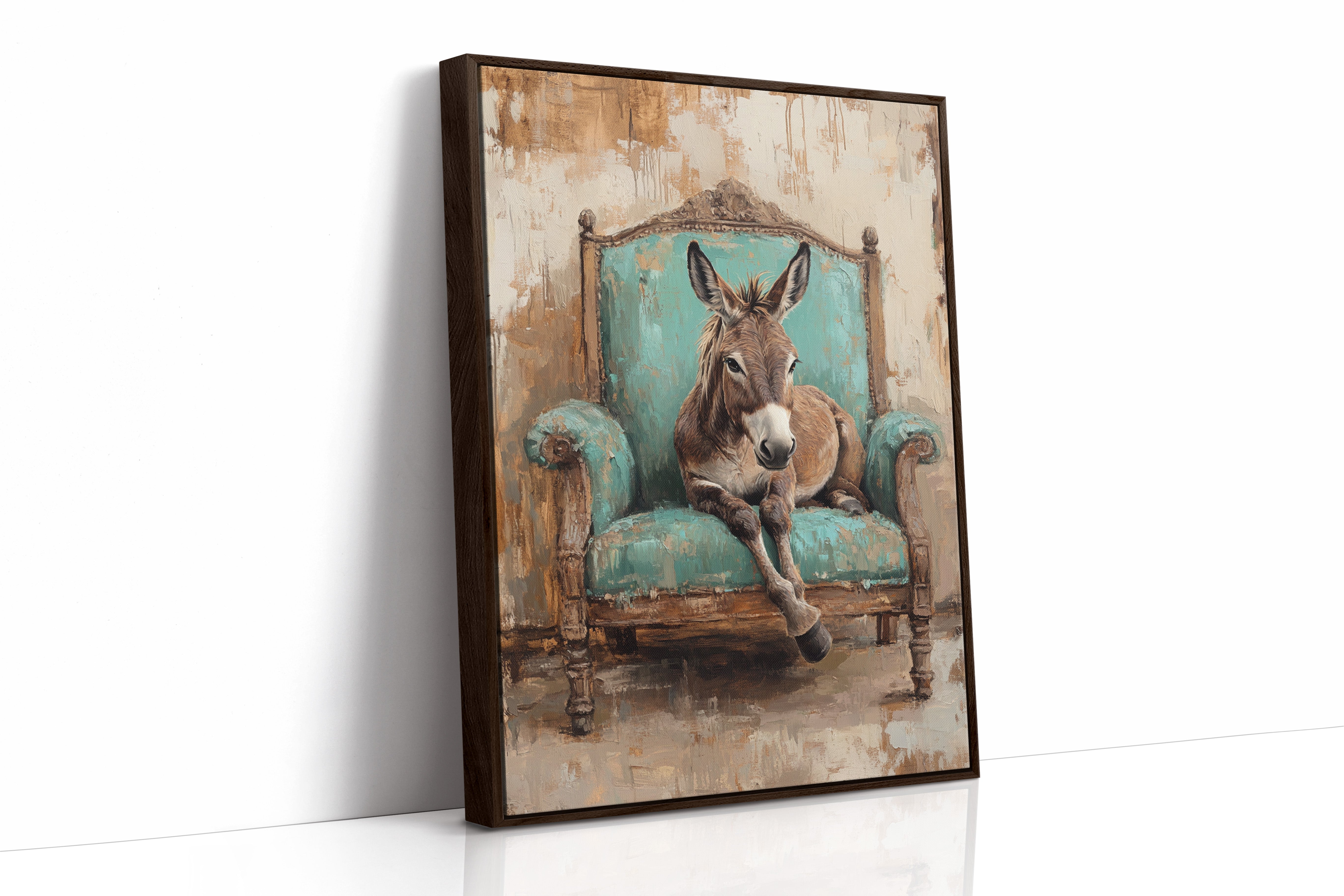 AL0742 - Premium Art Print - Brown Framed Canvas image 1