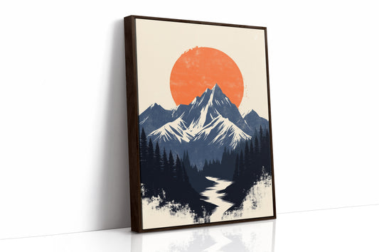 AL0755 - Premium Art Print - Brown Framed Canvas image 1