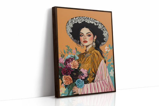 AL0781 - Premium Art Print - Brown Framed Canvas image 1