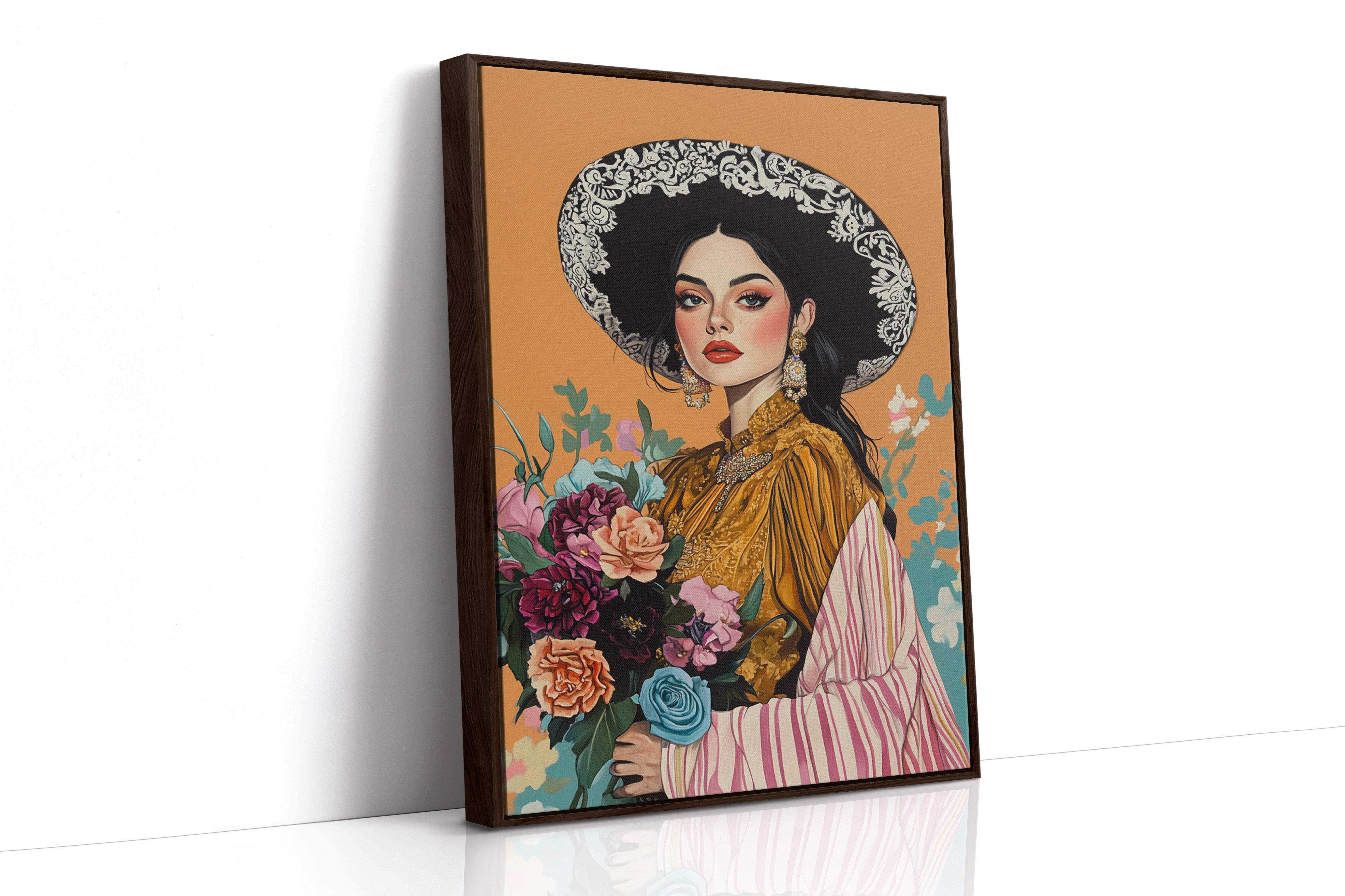 AL0781 - Premium Art Print - Brown Framed Canvas image 1