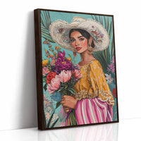 AL0782 - Premium Art Print - Brown Framed Canvas image 1