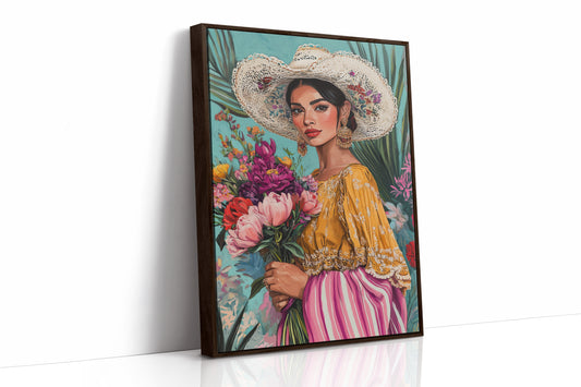 AL0782 - Premium Art Print - Brown Framed Canvas image 1