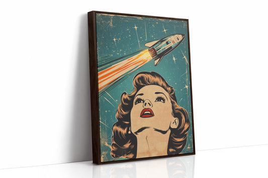 AL0783 - Premium Art Print - Brown Framed Canvas image 1