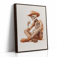 JK1380 - Premium Art Print - Brown Framed Canvas image 1