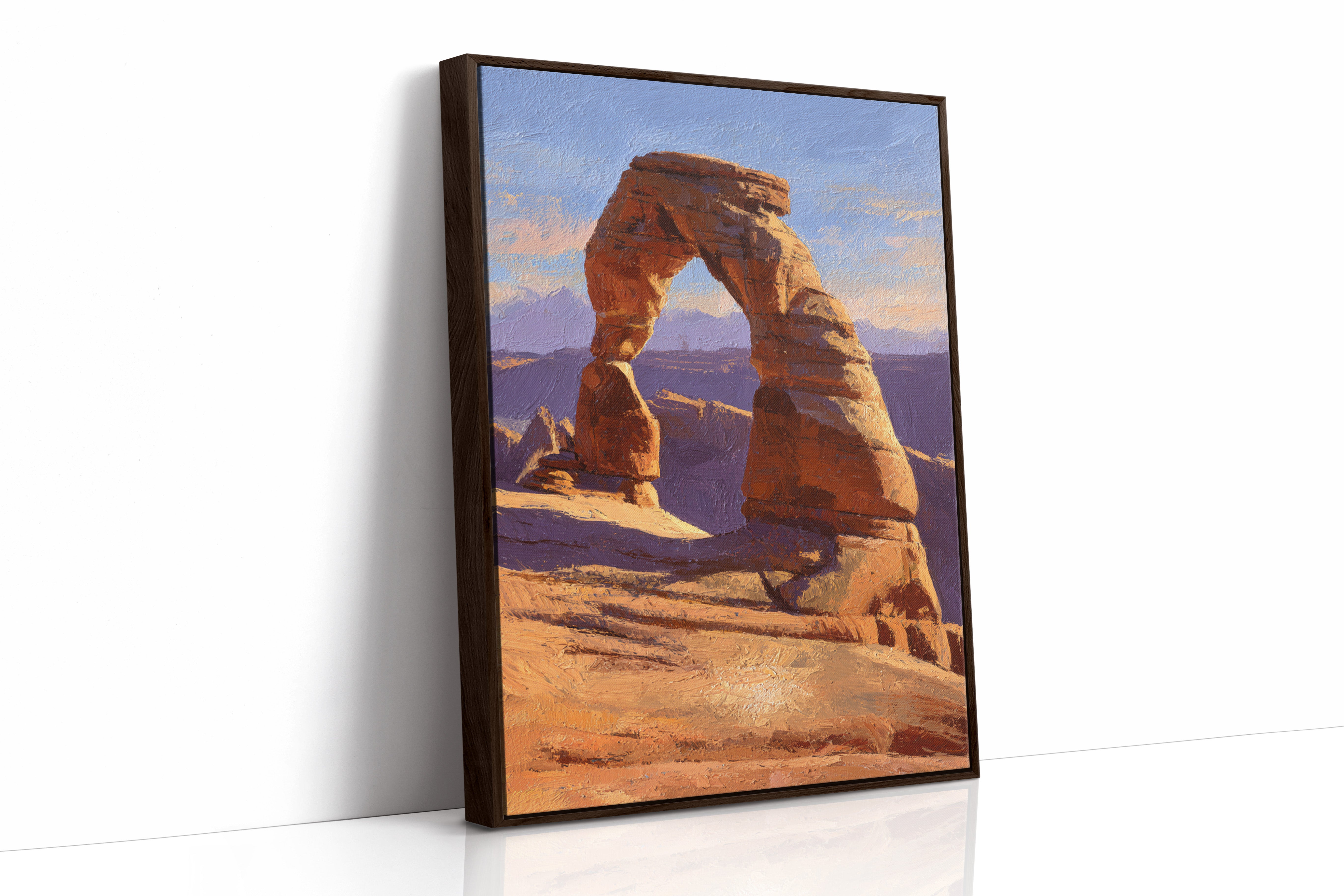 AL1879 - Premium Art Print - Brown Framed Canvas image 1