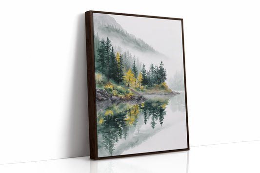 AL1860 - Premium Art Print - Brown Framed Canvas image 1