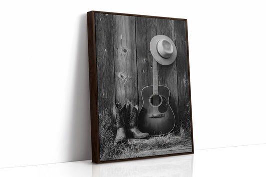 AL1863 - Premium Art Print - Brown Framed Canvas image 1