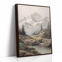 AL1839 - Premium Art Print - Brown Framed Canvas image 1
