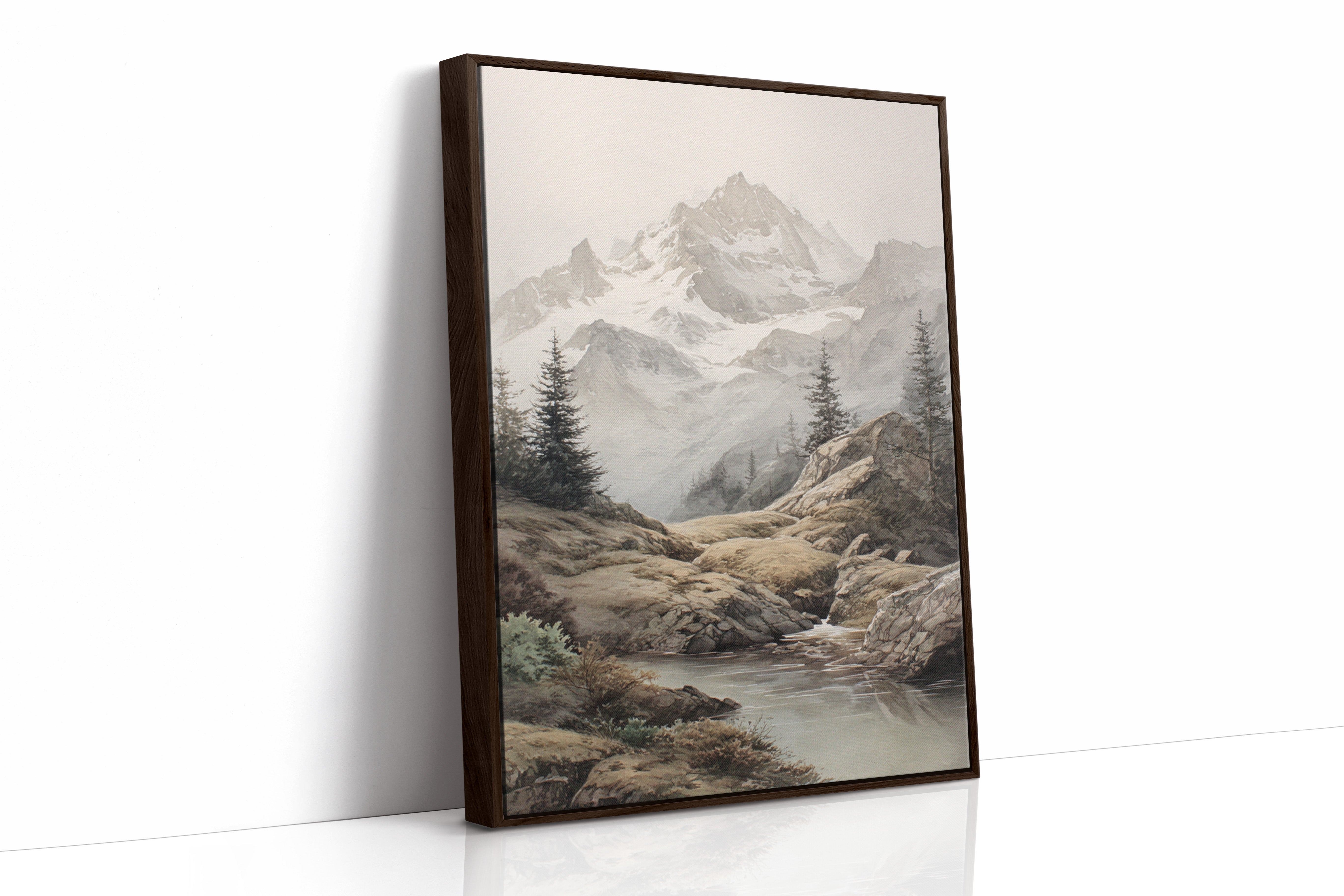 AL1839 - Premium Art Print - Brown Framed Canvas image 1