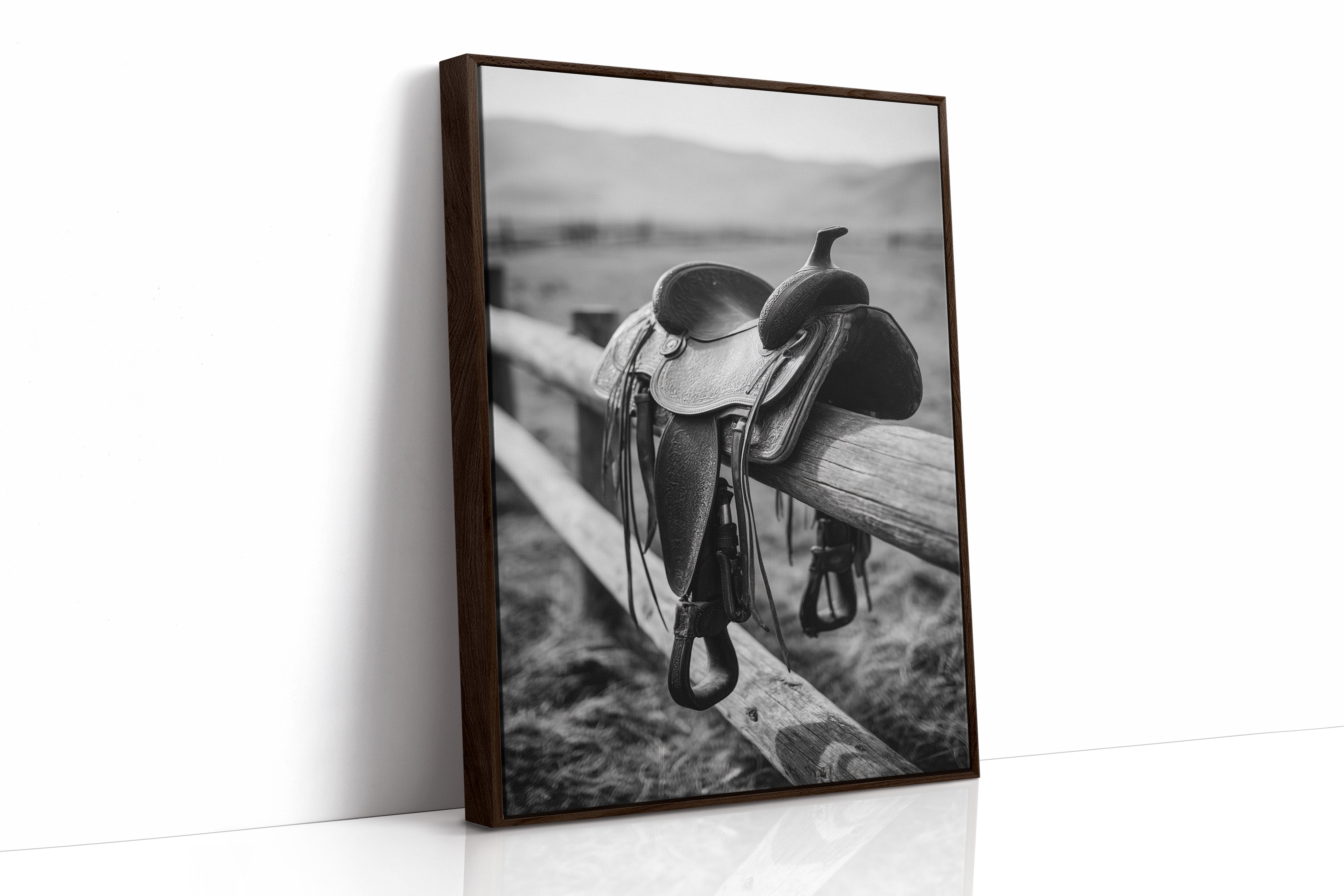 AL1827 - Premium Art Print - Brown Framed Canvas image 1