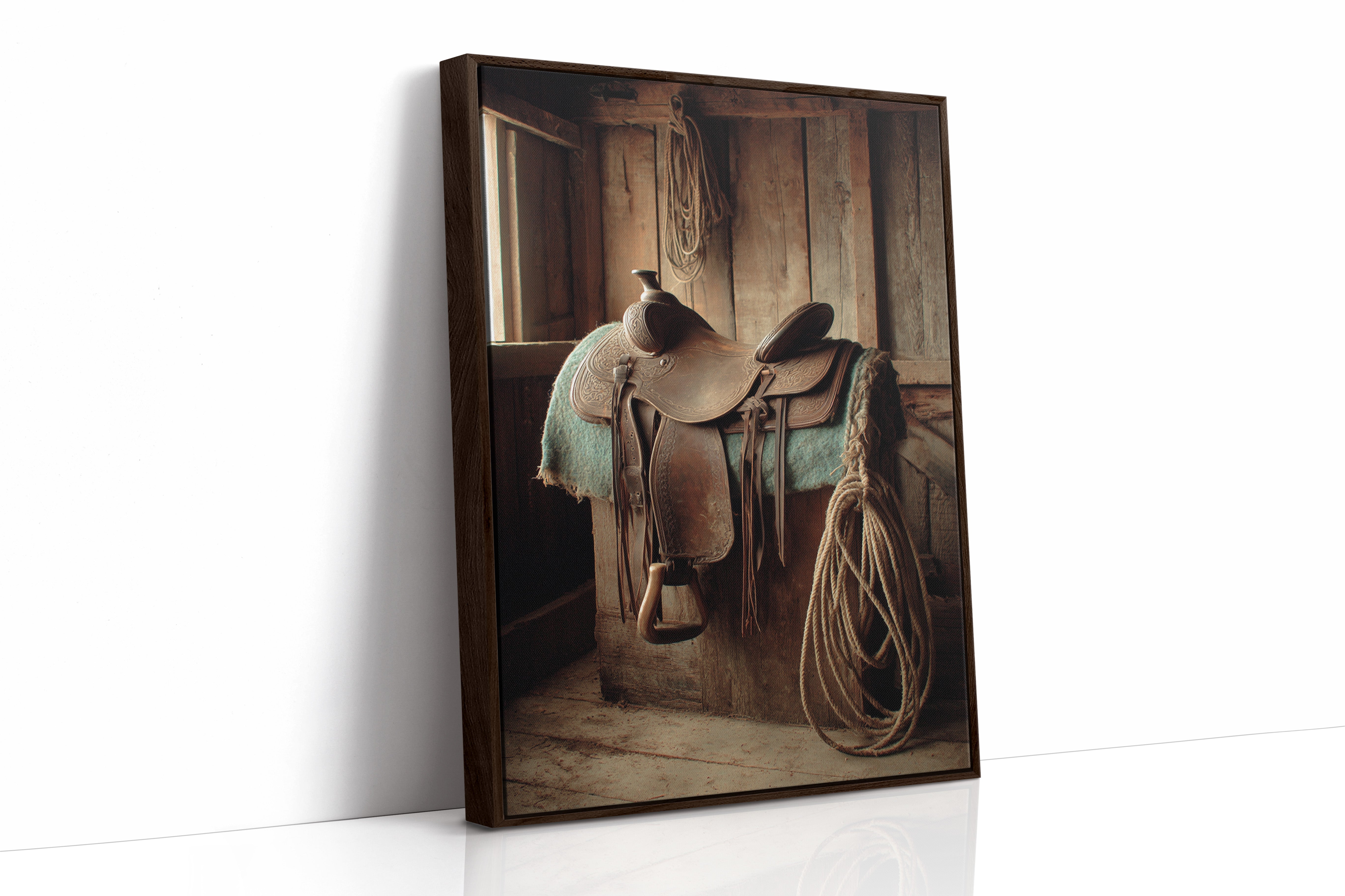AL1821 - Premium Art Print - Brown Framed Canvas image 1