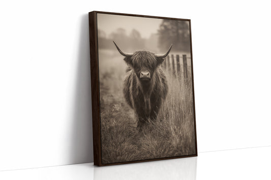 AL1809 - Premium Art Print - Brown Framed Canvas image 1