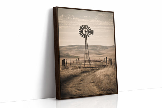 AL1811 - Premium Art Print - Brown Framed Canvas image 1