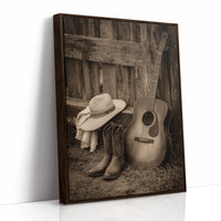 AL1812 - Premium Art Print - Brown Framed Canvas image 1