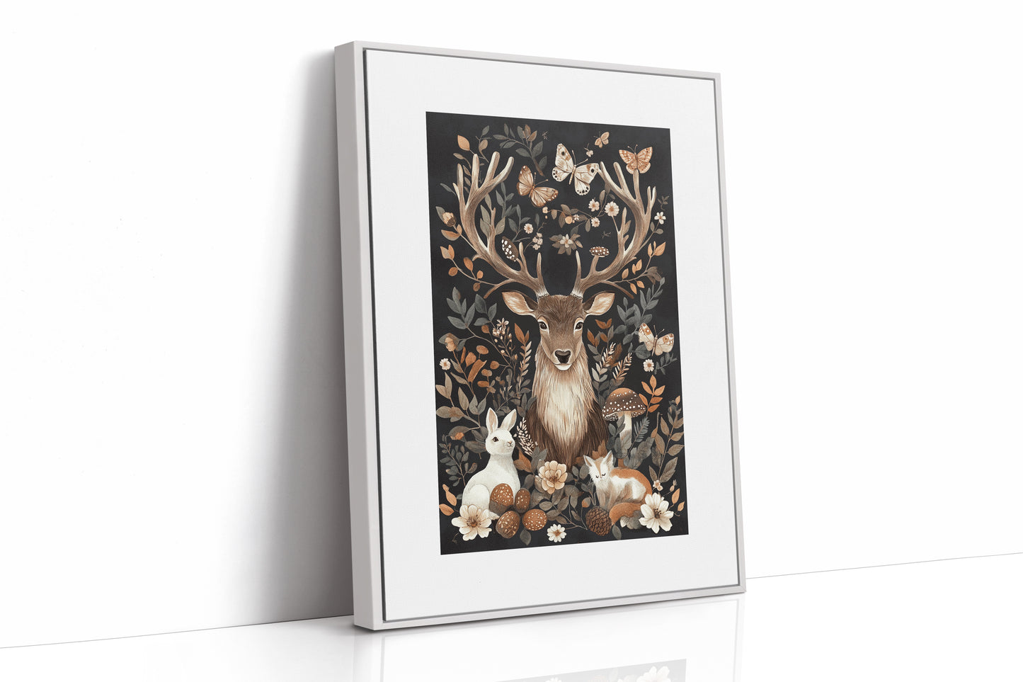 AL0024 - Premium Art Print - White Framed Canvas image 1
