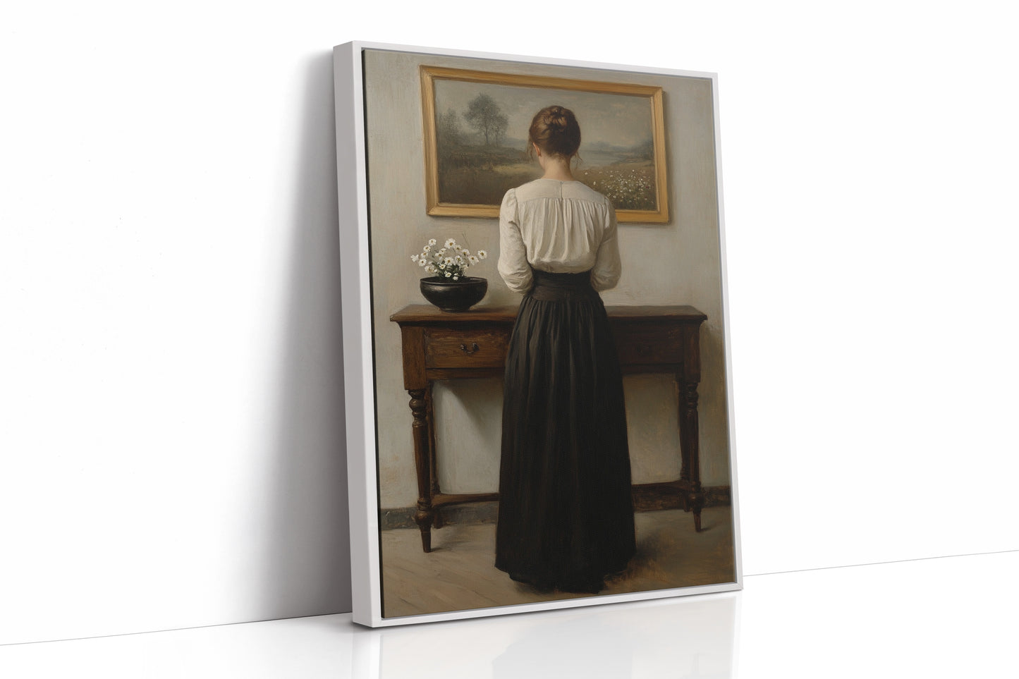 AL0048 - Premium Art Print - White Framed Canvas image 1