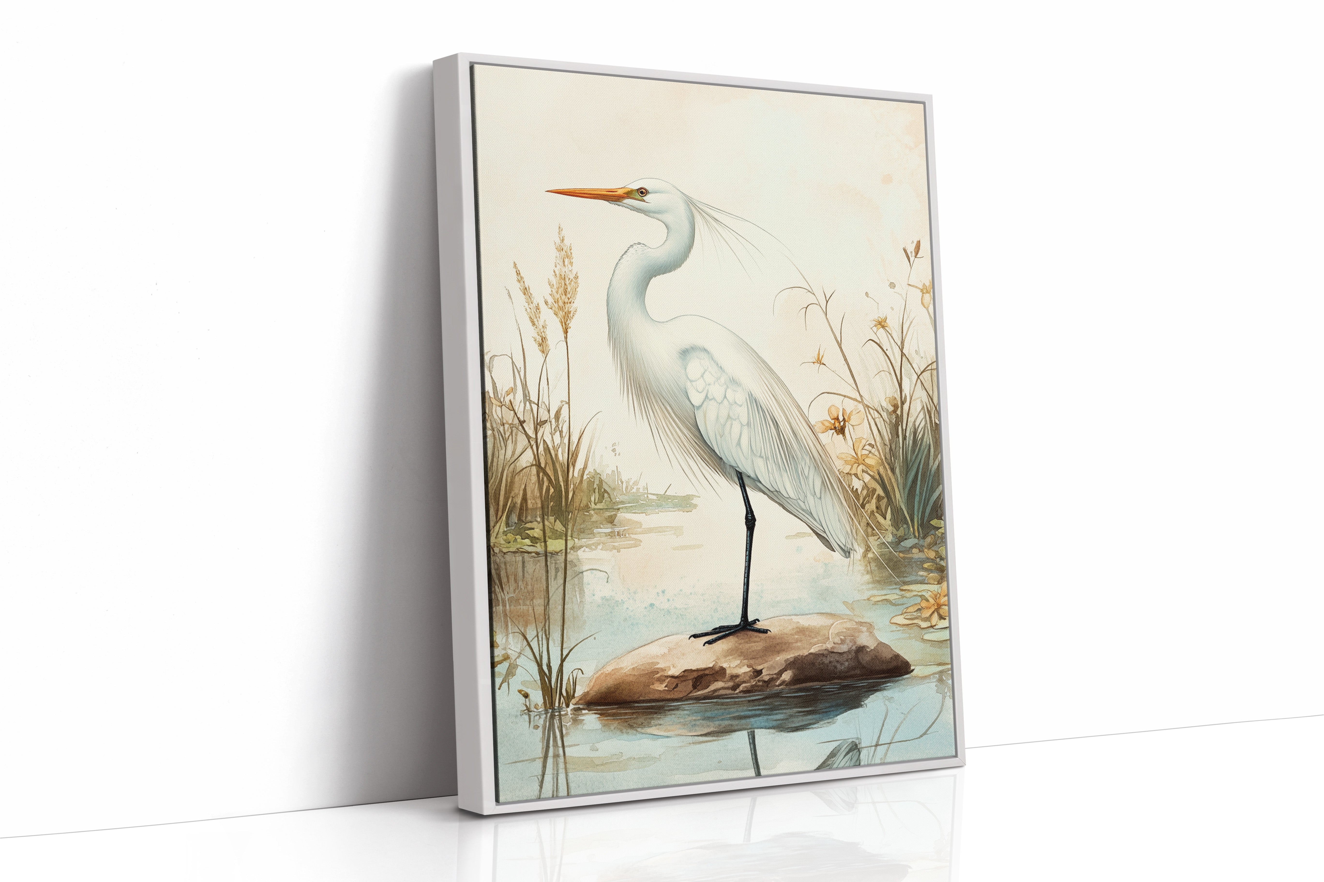 AL0059 - Premium Art Print - White Framed Canvas image 1