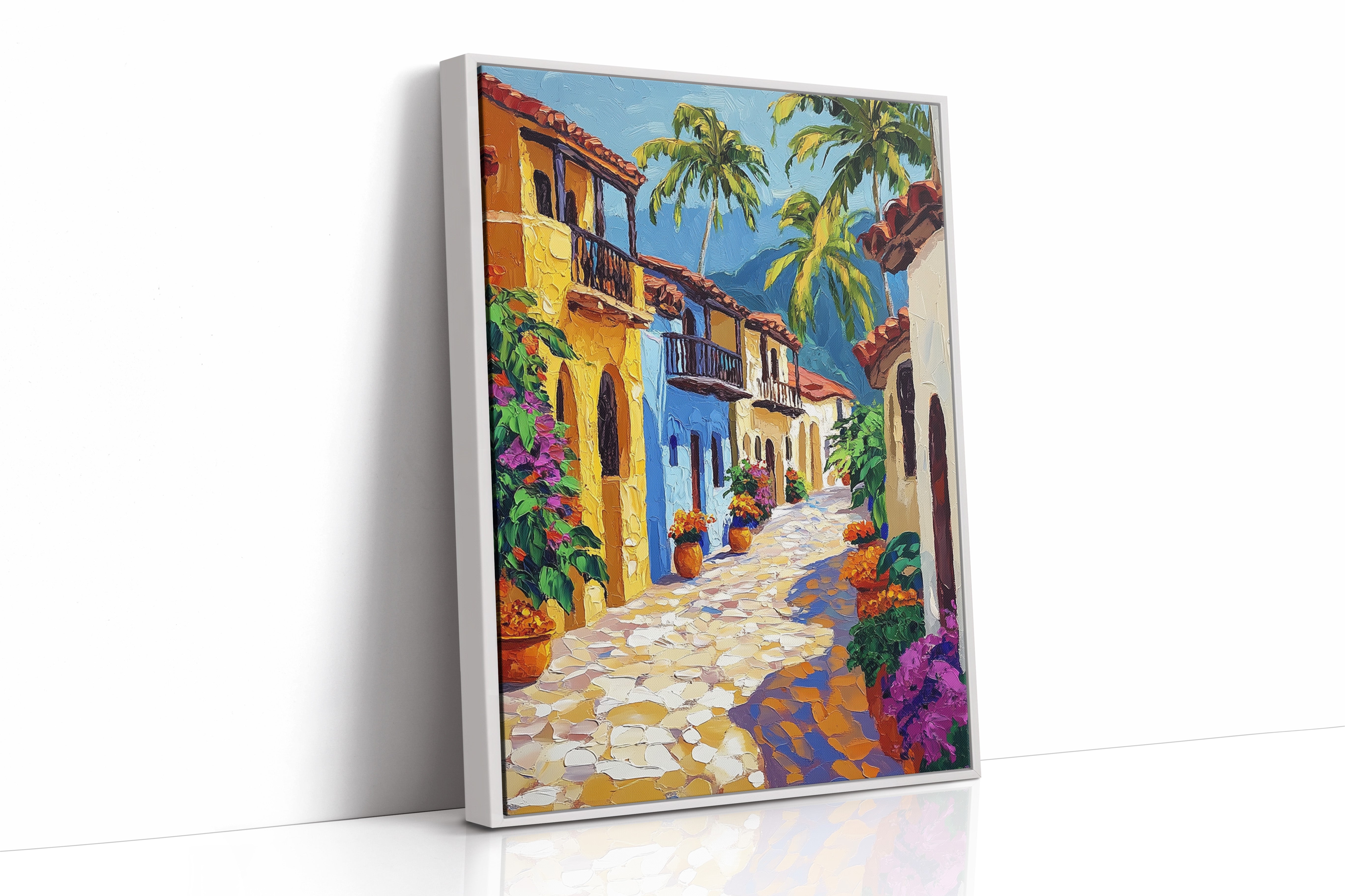 AL0060 - Premium Art Print - White Framed Canvas image 1