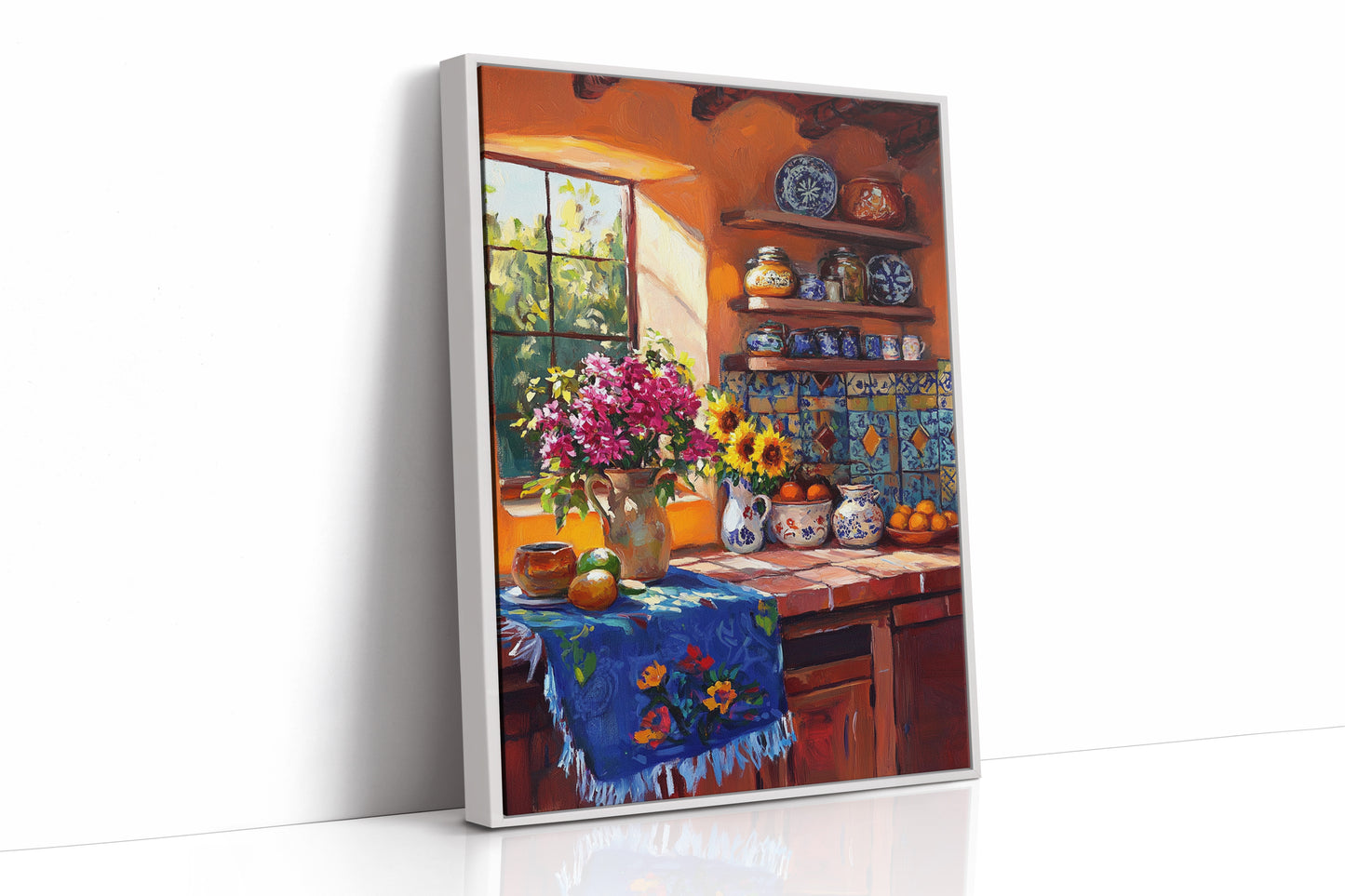 AL0069 - Premium Art Print - White Framed Canvas image 1