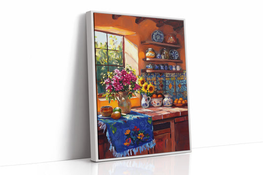 AL0069 - Premium Art Print - White Framed Canvas image 1