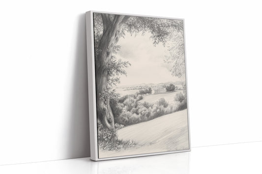 AL0089 - Premium Art Print - White Framed Canvas image 1