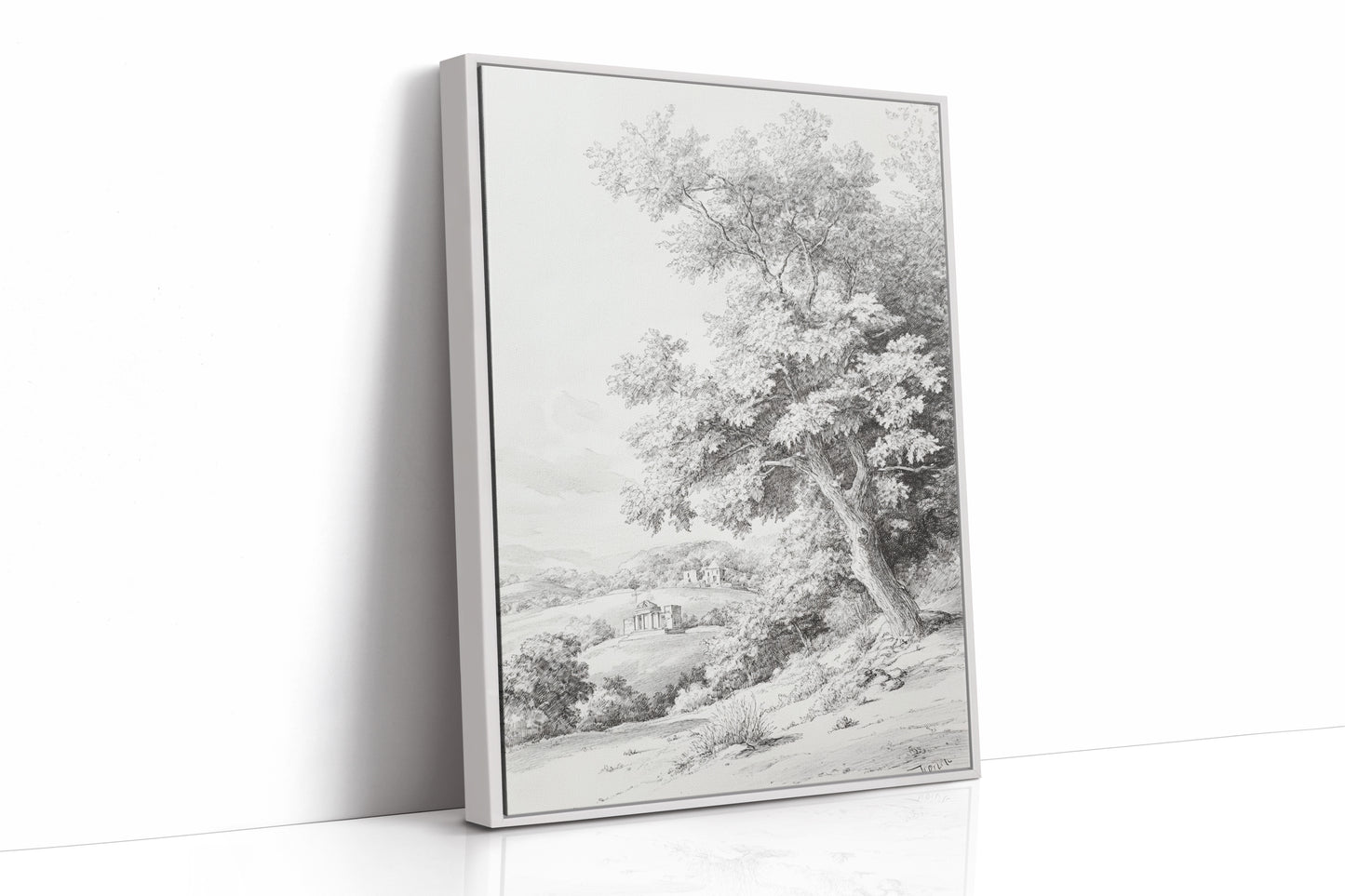 AL0090 - Premium Art Print - White Framed Canvas image 1