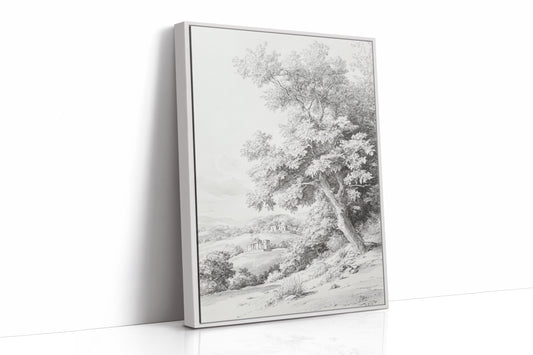AL0090 - Premium Art Print - White Framed Canvas image 1