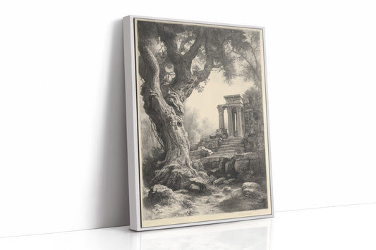 AL0091 - Premium Art Print - White Framed Canvas image 1