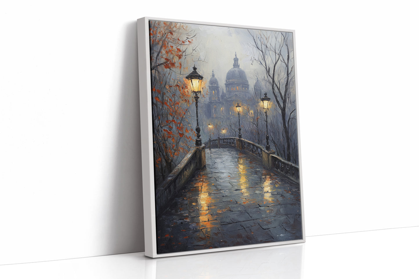 AL0102 - Premium Art Print - White Framed Canvas image 1