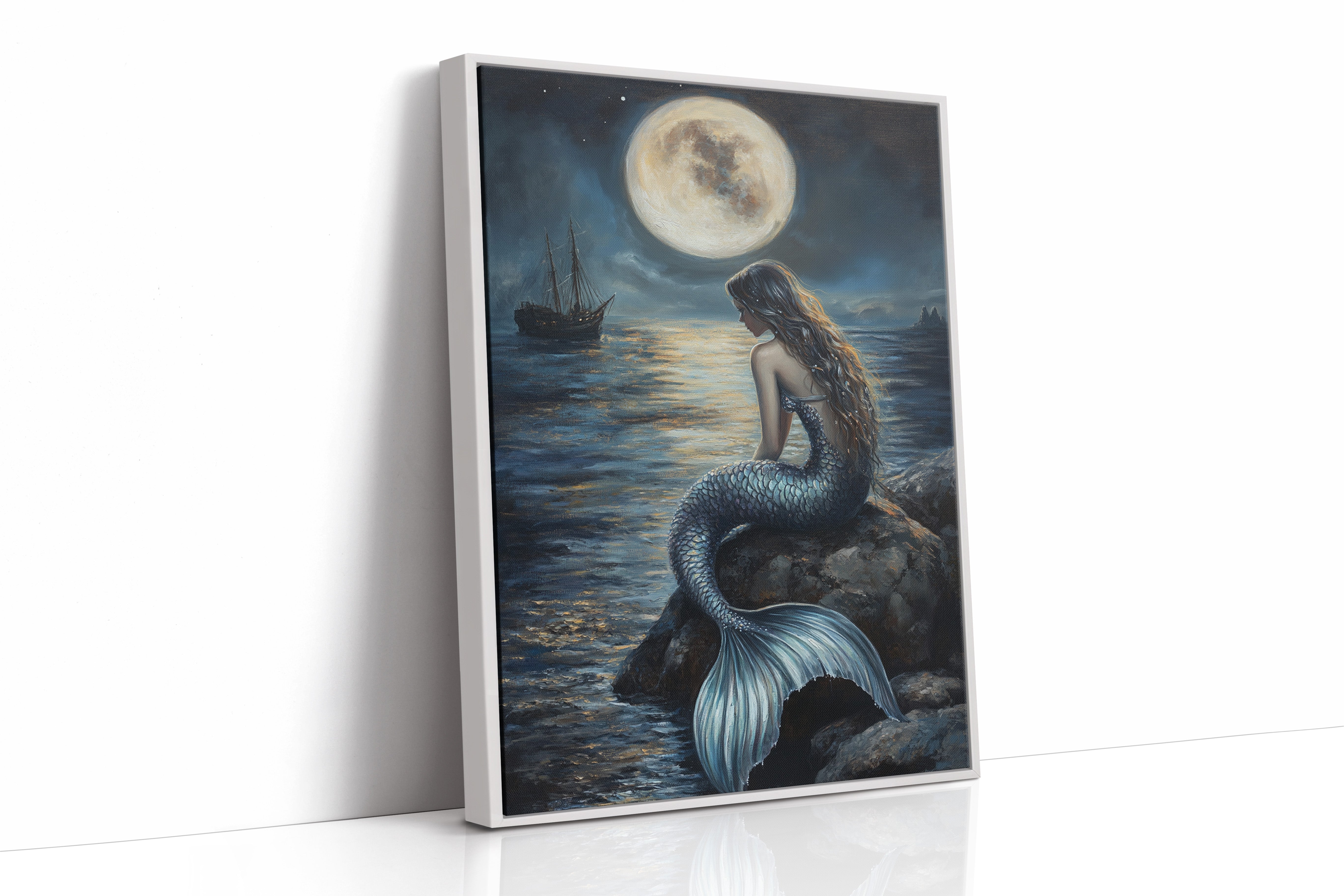 AL0103 - Premium Art Print - White Framed Canvas image 1