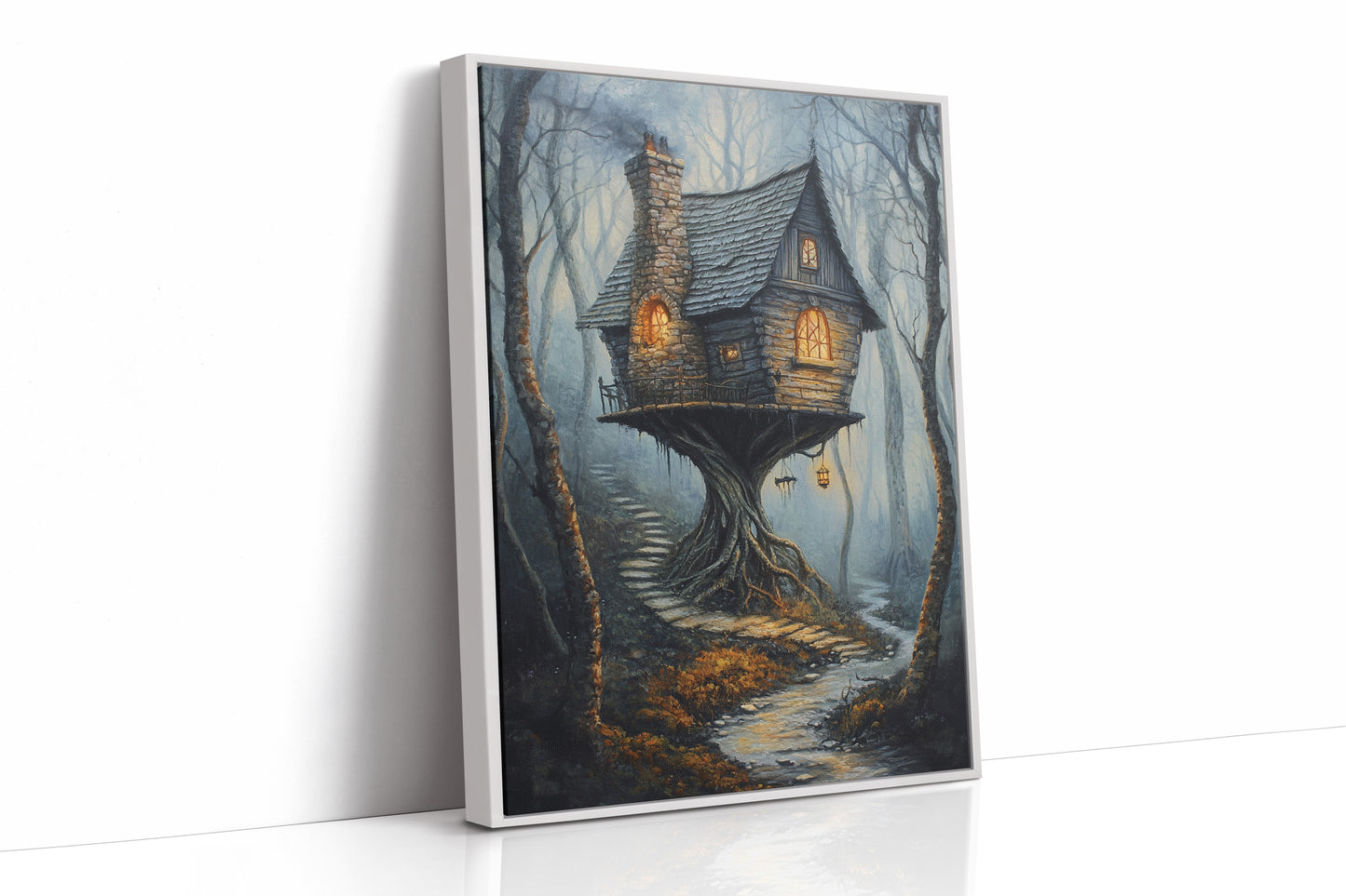 AL0108 - Premium Art Print - White Framed Canvas image 1