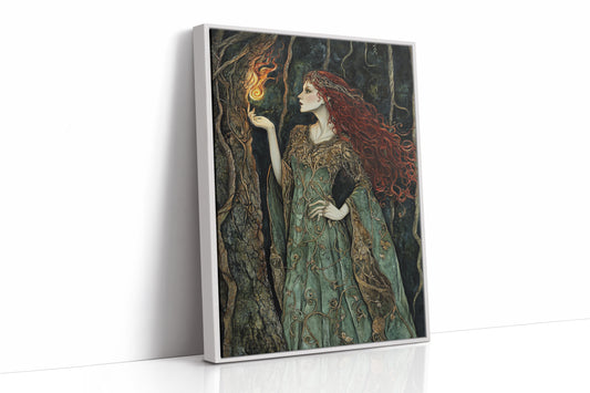 AL0125 - Premium Art Print - White Framed Canvas image 1